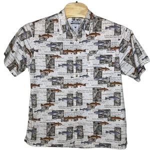 Columbia Sportswear River Lodge Men's Fishing Hawaiian Casual Shirt L